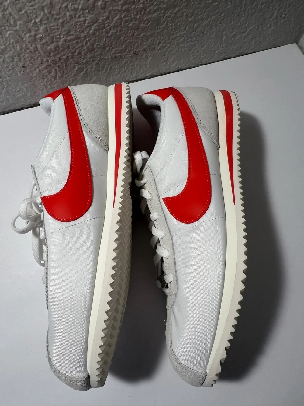 Nike Cortez Textile GS White Picante Red Sneakers shoes size 7Y NWOT  IH7654-100